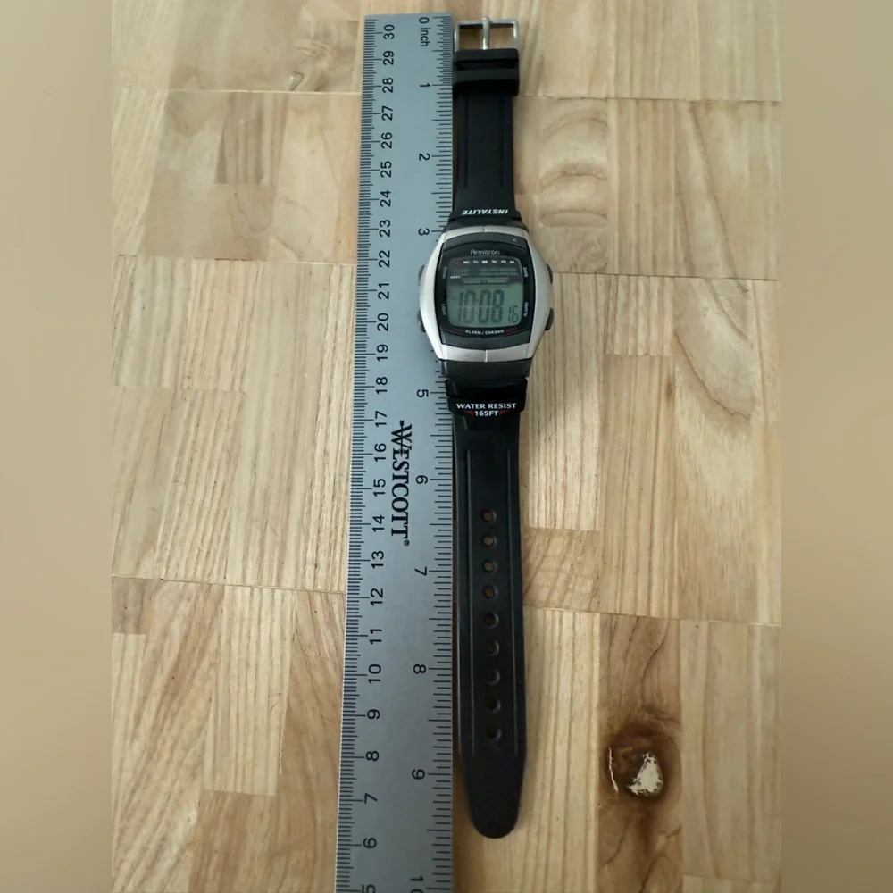 Armitron black digital Chronograph sport watch NEW BATTERY